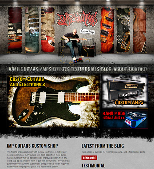 Web Site Sample Guitar Manufacturer